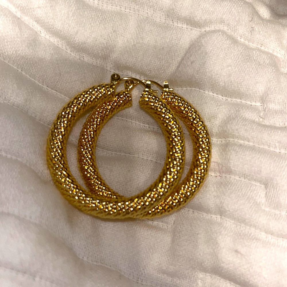 Gold hoop earrings
